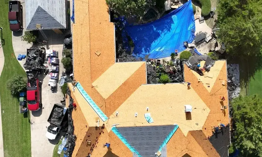 Professional Storm Damage Roof Repair being performed in Sturgis